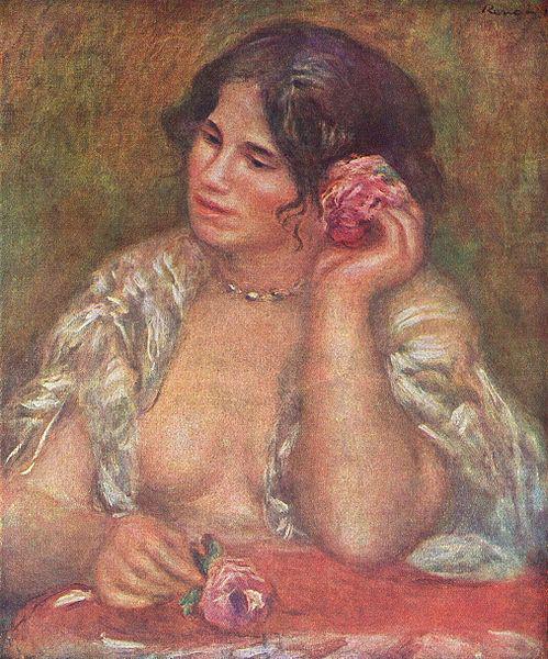 Pierre-Auguste Renoir Gabriele mit Rose china oil painting image